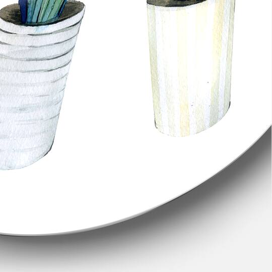 Designart - Cactus Succulent Aloe Vera Home Plants In The Pots